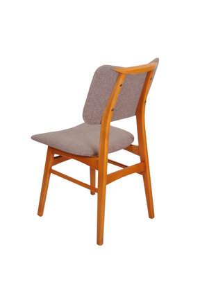 Set vintage eetkamerstoelen opnieuw gestoffeerd