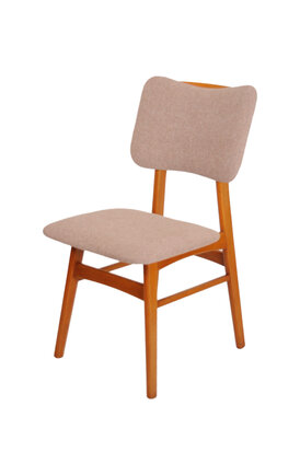 Set vintage eetkamerstoelen opnieuw gestoffeerd