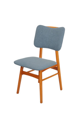 Set vintage eetkamerstoelen opnieuw gestoffeerd