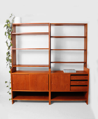 VERKOCHT Vintage Poul Cadovius KLM wall unit