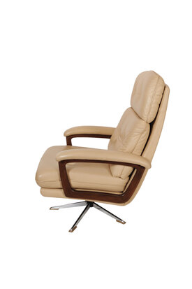 VERKOCHT Vintage leren draaifauteuil