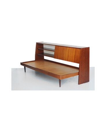 NIEUW Vintage Jaren 60 daybed met ombouw-kast